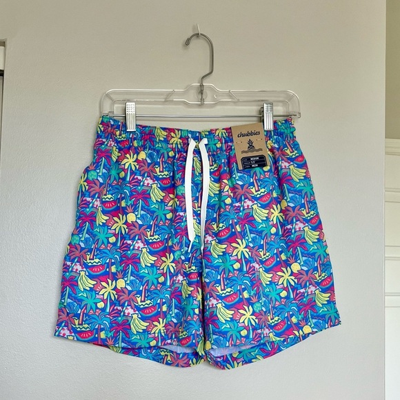 Chubbies Classic Swim Trunk Tropical Bunches Size Medium 5.5 inches NWT - Picture 2 of 5